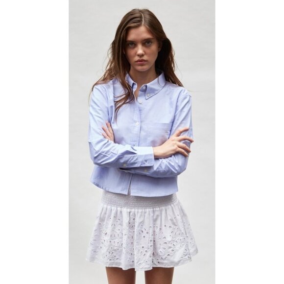 Thakoon Yellow Smocked Eyelet Mini Skirt NWT 2 - Picture 8 of 10